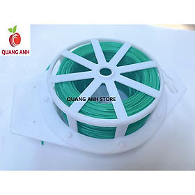 Mua Dây buộc cành cây bọc nhựa dạng dẹp cuộn 100m lõi 0.5mm màu xanh  đen  trắng.
