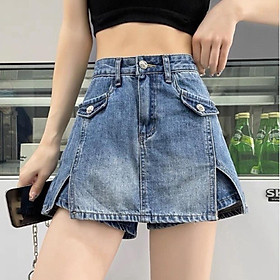 QUẦN JEAN GIẢ VÁY MÀU XANH M288