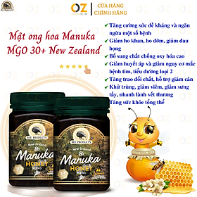 Mật ong hoa Manuka Honey Blend 30+ MG Beeproducts tăng sức đề kháng, giảm ho, viên họng, dưỡng ẩm da và môi cang bóng mịn màng - OZ Slim Store
