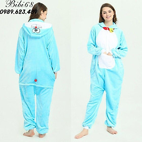 Bộ Đồ hình thú liền thân lông mịn Pijama dành Cho Người Lớn và Trẻ Em Hoạt Hình Cosplay