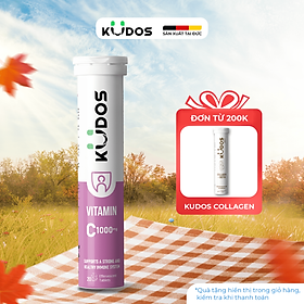 Thực phẩm bảo vệ sức khỏe KUDOS VITAMIN C 1000 MG hương dưa hấu (20 viên/tuýp)