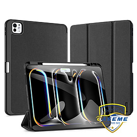 [iPad Pro M4] Bao Da Chính Hãng Dux Ducis Domo Kèm Khay Đựng Bút Dành Cho iPad Pro M4 -11 inch 2024. iPad Pro M4 - 13 inch 2024 - Hàng Nhập Khẩu  - iPad Pro M4 -11 inch 2024 - Màu đen