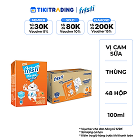 Thùng 48 hộp thức uống từ sữa chua lên men tự nhiên hiệu Fristi 100ml