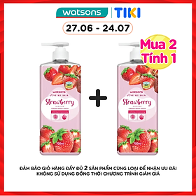 Kem Tắm Watsons Love My Skin Strawberry Scented Cream Body Wash 700ml