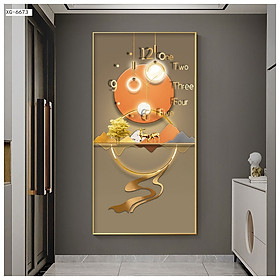 Mua Đồng Hồ Treo Tường Trang Trí Họa Tiết Hươu Nghệ Thuật Đẹp - Tranh Tráng Gương Đồng Hồ Cao Cấp