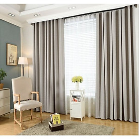 Mua Rèm cửa vải LUCYA18-3 có thanh treo hợp kim nhôm màu gỗ đầu đài hoa - cao cố định 1m5