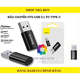 Mua Đầu chuyển OTG Type C to USB 3.1 tốc độ cao Baseus Ingenuity Series Mini OTG Gen2 (Type-C to USB-A 3.1 Full Size  10Gbps High speed OTG for Laptop/Macbook/iPad/Tablet/Smartphone)- Hàng nhập khẩu