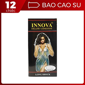 Bao Cao Su Innova Đen- Gai Lớn - Kéo Dài Thời Gian Cực Đã hộp 12c