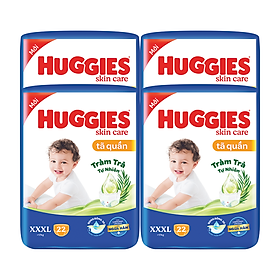 Combo 4 Tã bỉm quần HUGGIES SKINCARE gói JUMBO size XXXL22