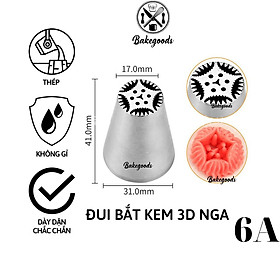 Mua Đui Bắt Kem 3D Nga  đuôi bắt hoa tulip 5 cánh răng cưa dùng trang trí bánh sinh nhật  bánh cupcake hình bó hoa (6A)