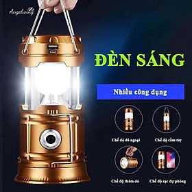 Đèn Năng Lượng Mặt Trời 3in1 Năng Lượng, Tích Hợp Quạt, Đèn Bão Du Lịch Đi Câu Cá Cắm Trại
