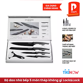 Bộ Dao Nhà Bếp 5 Món Cookplus Lock&Lock CKK101S5BLK