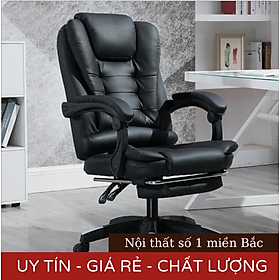 Mua Ghế Giám Đốc Có Massage được bọc da Pu Ghế Văn Phòng Chân Xoay có gác chân ngả lưng ghế làm việc kèm masage lưng.