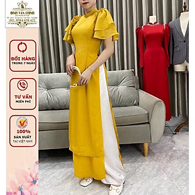 Áo dài xinh thiết kế_tông vàng sang chảnh