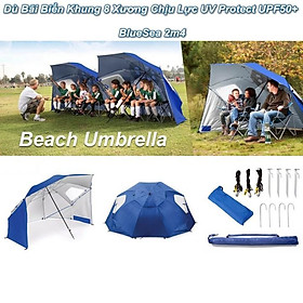 Mua Dù Bãi Biển UV Protect UPF50+ BlueSea 2m4 - Home and Garden