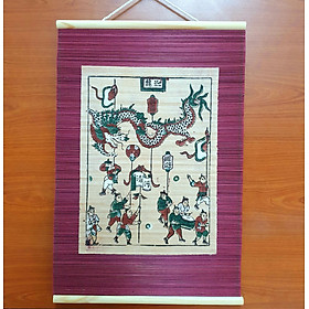 Mua Tranh Đông Hồ Múa rồng (Rước rồng) - Tranh thủ công dân gian - Dong Ho folk woodcut painting