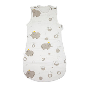 Hình ảnh Baby Sleeping Bag Vest Sleep Bag With Sleeves Detachable Convenient Change Diaper 100% Cotton Printed Newborn Baby Carriage Sack - 70cm