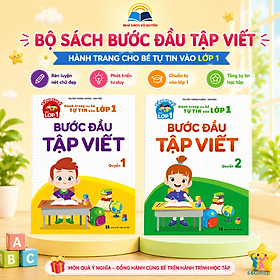 Bộ 2 cuốn Bước đầu tập viết - Hành trang cho bé tự tin vào lớp 1