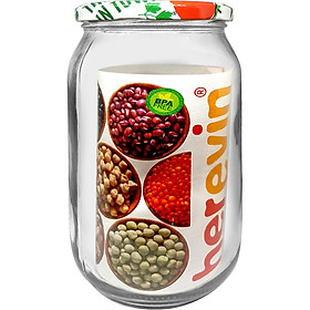 HŨ THỦY TINH NẮP THIẾC HEREVIN 332377