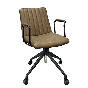 Mua Ghế xoay nệm da pvc CE1029-P Nội thất Capta Ghế làm việc tại nhà nhỏ gọn nệm da pvc chân nhựa màu đen kèm bánh xe nâng hạ lưng ngã gật gù office chair