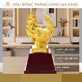 Quà tặng lưu niệm Hà Nội: Đầu Rồng Thăng Long mạ vàng
