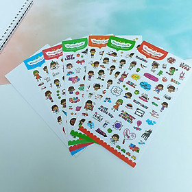Bộ 6 Miếng Sticker Wandoo Cong (20x10cm)