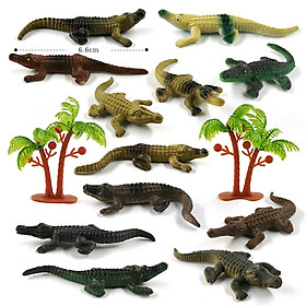 Đồ chơi 12 Cá Sấu giả bằng nhựa dẻo 5.5 cm New4all Wild Animal xinh xắn