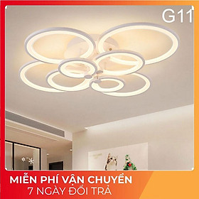 Đèn ốp trần trang trí phòng khách hiện đại G11 có 3 chế độ sáng kèm điều khiển tăng chỉnh sáng - Mã 2009/8