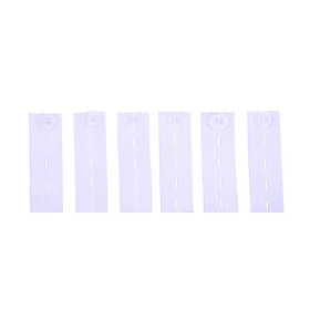 6pcs Elastic Pants Waist Extenders Sewing Fasteners for Pants Jeans Blak