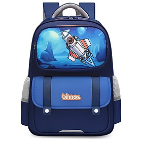 BINBES - B-6049 Balo học sinh Cấp 1 siêu nhẹ, chống gù, chống thấm nước (KT 39x29x15cm), cặp sách học sinh chính hãng