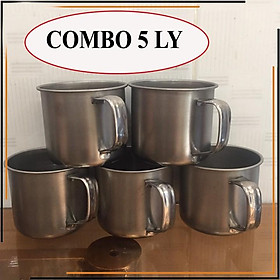 Combo 5 Ca Inox (7cm) Làm Đá - Uống ( CÓ QUAI)