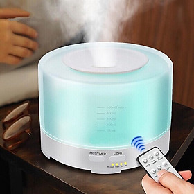 Máy khuếch tán tinh dầu trụ tròn 7 màu 500ml