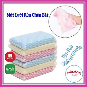 Mua Set 5 Mút Rửa Chén Bát Tạo Bọt Kháng Khuẩn DAISO Móc Treo Tiện Dụng 00226