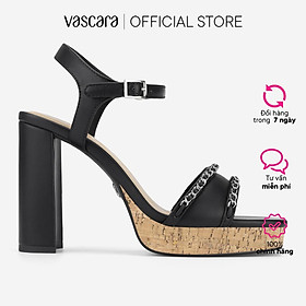 Vascara Giày Sandals Platform Phối Dây Xích - SDN 0814