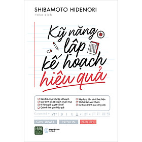 Sách Kỹ Năng Lập Kế Hoạch Hiệu Quả (Tái Bản)