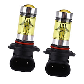 2 Pieces Car 9005 HB3 100W Yellow LED Bulb For Fog Running DRL Light Lamp