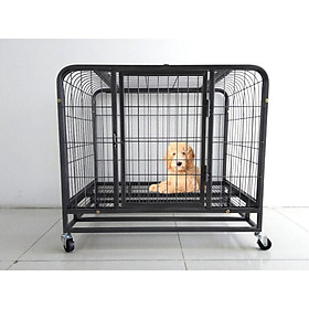 Chuồng khung 69 tròn dành cho chó. Kích thước 90*60*85. Chuồng sắt sơn tĩnh điện cho chó.