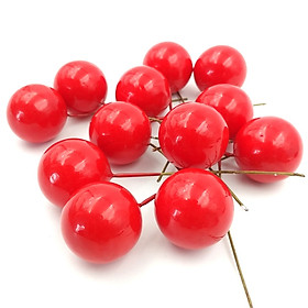 Bộ 12 Trái Cherry Lớn Trang Trí Giáng Sinh 1238