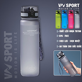 Bình Nước Tập Gym, Thể Thao, Đi Học UZSPACE Chất Liệu TRITAN BPA-FREE (500ml)