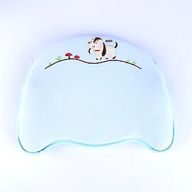 Gối cao su đa năng tiện dụng với 04 chức năng: chống bẹp đầu, méo đầu, còm lưng và vẹo cổ cho trẻ sơ sinh- Màu xanh dương