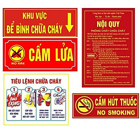 Hình ảnh  Bảng Nội Quy Phòng Cháy Chữa Cháy - Kèm Tiêu Lệnh (Bằng Thiếc)