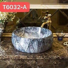 Mua CHẬU LAVABO ĐẶT BÀN HÌNH TRÒN VÂN ĐÁ TỰ NHIÊN2