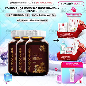 COMBO 3 hộp thực phẩm chức năng Viên uống Sắc Ngọc Khang++ (120 viên)