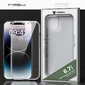  Ốp Lưng Trong Suốt Silicon TPU Cho iPhone 15 / iPhone 15 Plus/ iPhone 15 Pro/ iPhone 15 ProMax MIPOW SOFT TRANSPARENT CASE Chống Ố Vàng_ Hàng chính hãng