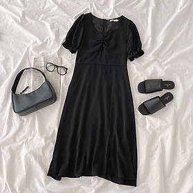 IELGY French retro split dress