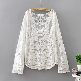 Áo khoác lưới kimono đi biển mặc ngoài bikini mùa hè 2023