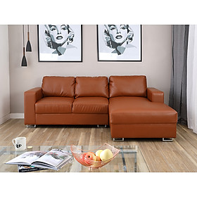 Ghế sofa giường góc chữ L phải POLLY khung gỗ chân thép