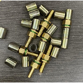 Mua Bộ ép đầu dây rửa xe (đầu đực + cái + áo ép) - Đuôi chuột phi 8mm - Cỡ ren 13 mm