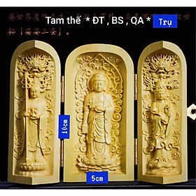 Mua Tượng tam thê phật bằng gỗ me-phù hộ độ trì