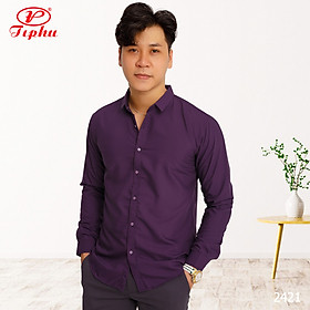 Áo sơ mi màu hồng pastel hiệu Amazing, dáng trẻ slim fit, phong cách Hàn Quốc, vải bamboo mềm mịn